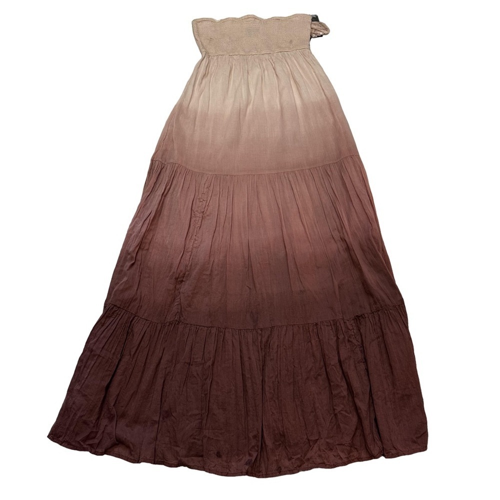 Mossimo Size Small Shades of Brown Ombre Long Maxi Dress Skirt Removable Straps - Picture 3 of 15